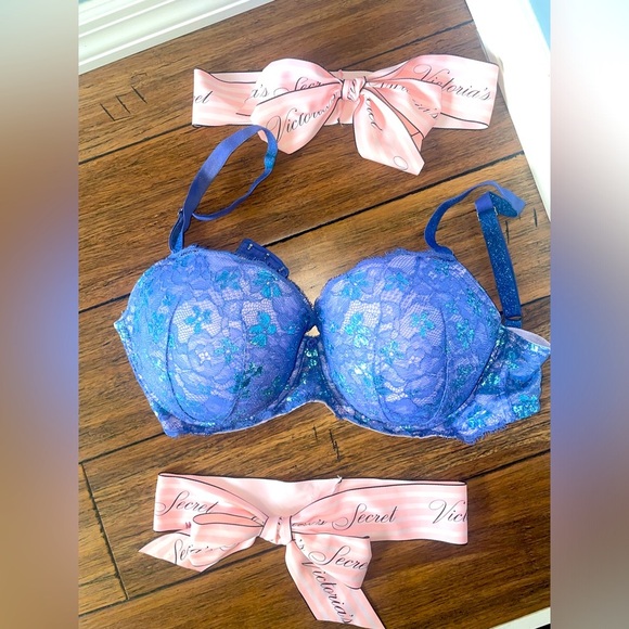 Victoria's Secret Other - Victoria’s Secret💙Dream angels lined Demi blue lace bra